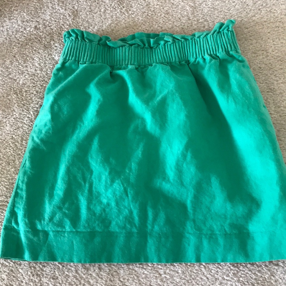 J. Crew Blue Green Teal Sidewalk Mini Skirt